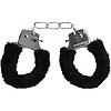 Pleasure Handcuffs Furry Negru