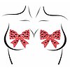 Leg Avenue Rhinestone Bow Nipple Jewels Roșu