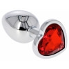 Anal Plug Heart Jewel Plug Small Roșu