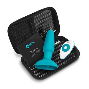 B-Vibe Vibrating Plug Albastru Thumb 2