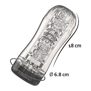 Hero Clear Blast – Stroker cu Vid, Transparent, 18 cm Thumb 3