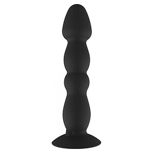 Plug Anal Vibrant ToyJoy Large — 17 cm, Reîncărcabil Negru Thumb 1