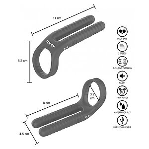 FUSHION Vibrating Couple Ring Albastru Thumb 5