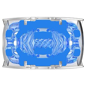 Quickshot Turbo Blue Ice Fleshlight Compact Prindere Dinamică Albastru Thumb 5