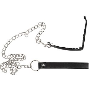 Clema Intimă cu Lesă Bad Kitty – Metalică 11 cm Negru