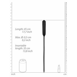 Vibrating Plug Extra Long Urethral Sounding Negru Thumb 6