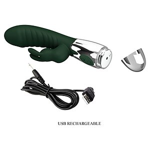 Pretty Love Naughty Bunny Green - 30 Moduri Stimulator Dublu Thumb 1