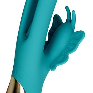 Vibrator Fluture G 3 Motoare Peste 10 Moduri Reîncărcabil Albastru Thumb 4