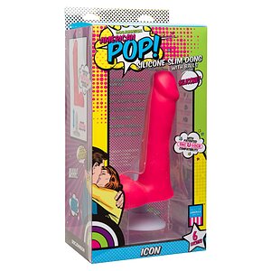 Dildo Icon Slim 16.5cm Roz Thumb 1