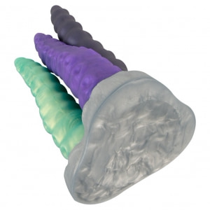 Triplu Tentacul 3-în-1 — Ventuză Puternică, Silicon Argintiu Thumb 7