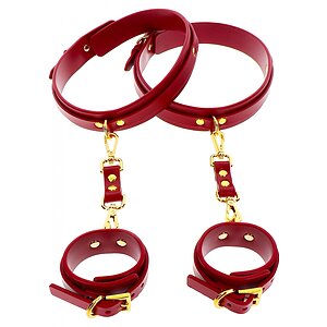 Wrist To Thigh Cuff Set Roșu