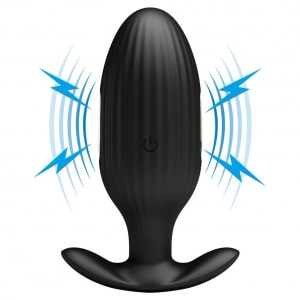 Pretty Love Jefferson — Dop Anal 12 Vibrații + 3 Electro Negru