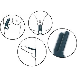 FUSHION Vibrating Couple Ring Albastru Thumb 4