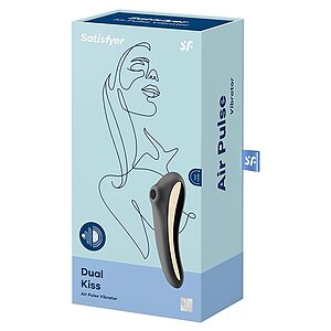 Vibrator Clitoridian Dual Kiss Satisfyer Negru Thumb 3