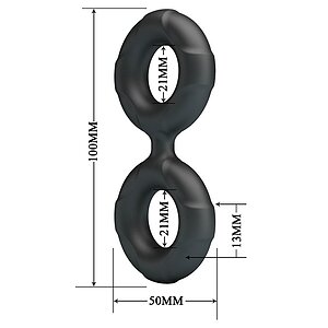 Inel Dublu Crazy Bull Radwan Model 19 Negru Thumb 4
