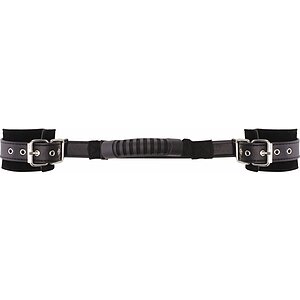 Adjustable Leather Handcuffs Negru