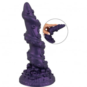 Octopus Prime — Dildo Din silicon Lichid, Ventuză 20.2 cm Mov