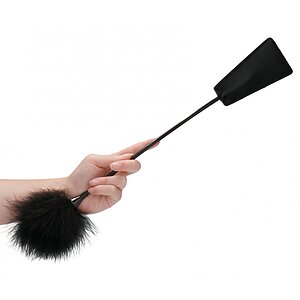 Crop With Feathers Negru Thumb 2