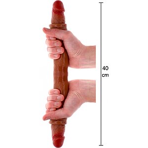 Silicone Foreskin D-Dong 40 cm Caramel Skin Tone