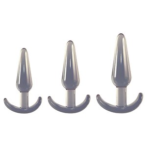 Set NMC 3 Dopuri Anale Conice Introducere Treptată Transparent