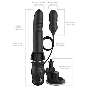 Pipedream Vibrator De Împingere 7.6 cm, 10 Moduri, USB C Negru Thumb 5