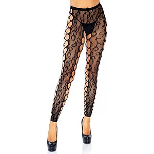 Dresuri Decupate Leg Avenue Footless Negru