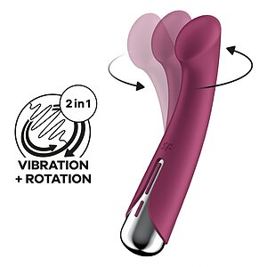 Vibrator Satisfyer Spinning G Roșu Thumb 1