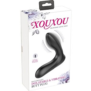 Anal Plug Xouxou Inflatable And Vibrating Negru Thumb 3
