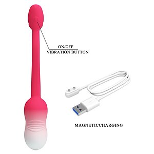 Pretty Love Egg Poulsen 12 Moduri, Reîncărcabil Roșu Thumb 7