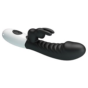 Pretty Love Naughty Bunny – Dublu Stimulator, 30 Moduri Negru Thumb 3