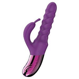 Vibrator Rotativ Cu Împingere Swirl Rabbit Mov Thumb 3