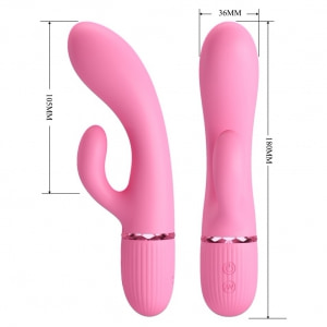 Pretty Love Marski Pink - Vibrator Rabbit 10 Funcții, USB Roz Thumb 4