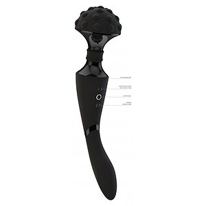 Vibrator Shiatsu Bendable Massager Wand Negru Thumb 5