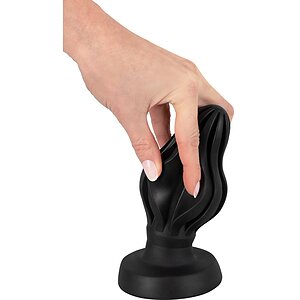 ANOS Super Soft Plug Anal 7 cm — Ventuză, Fixare Hands-free Negru Thumb 6
