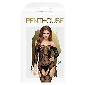 Catsuit Penthouse Top-notch Negru S-L Thumb 2