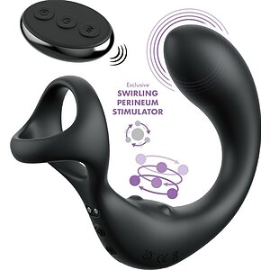 Anal Fantasy Elite Taint Alizer Prostată Perineu 3 Viteze Negru Thumb 1