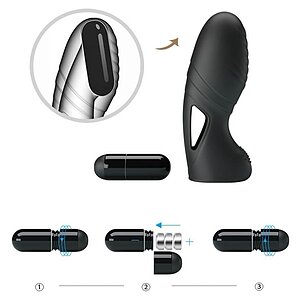 Stimulator Cu Vibrații Clitoris Pretty Love Alan Negru Thumb 1