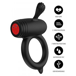 Hidden Desire Excellence Power Pro Inel 10 Moduri IPX7 Negru Thumb 2