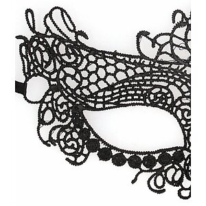 Queen Lace Mask Negru Thumb 2