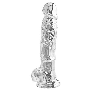 TOYJOY Get Real Clear 20,3 cm – Transparent cu Ventuză