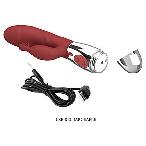 Pretty Love Rasmussen — Stimulator Dual, 30 Moduri (Roșu) Thumb 1