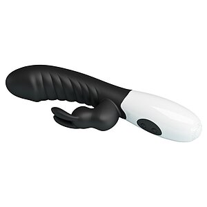 Pretty Love Naughty Bunny – Dublu Stimulator, 30 Moduri Negru Thumb 6