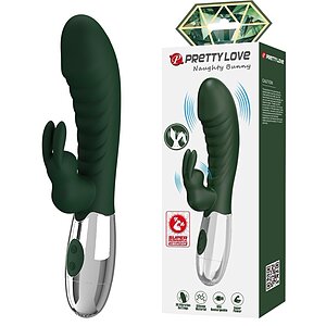 Pretty Love Naughty Bunny Green - 30 Moduri Stimulator Dublu Thumb 2
