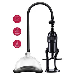 Pompă Intimă Vacuum Sensibilitate și Control Negru Thumb 1