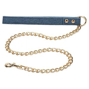Ride Em Denim Collar and Leash Albastru Thumb 3