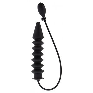 Plug Anal Gonflabil Hidden Desire — Striații Negru 28cm