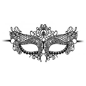Queen Lace Mask Negru Thumb 1