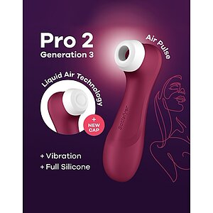 Vibrator Satisfyer Pro 2 Generation 3 Air Pulse Roșu Thumb 3