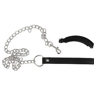 Clema Intimă cu Lesă Bad Kitty – Metalică 11 cm Negru Thumb 2