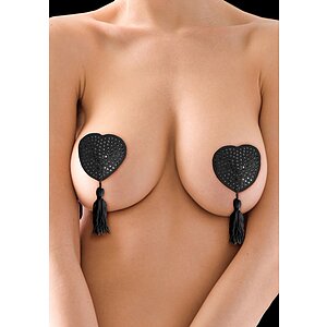 Nipple Tassels Heart Negru Thumb 1